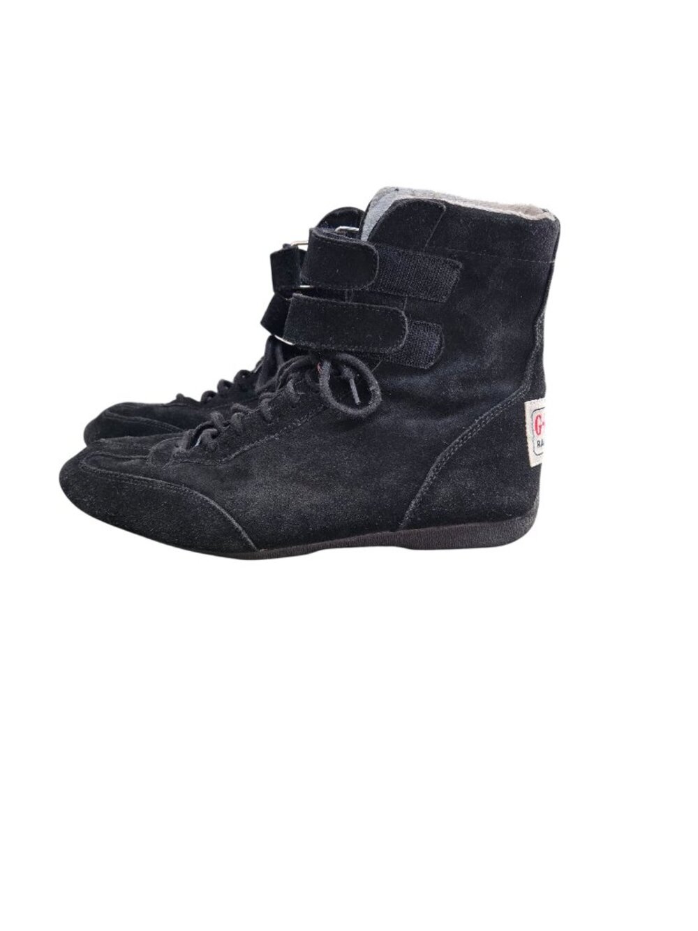 G-Force Racing Gear SFI 3.3/5 Black Suede High Top Shoes Mens Size 10